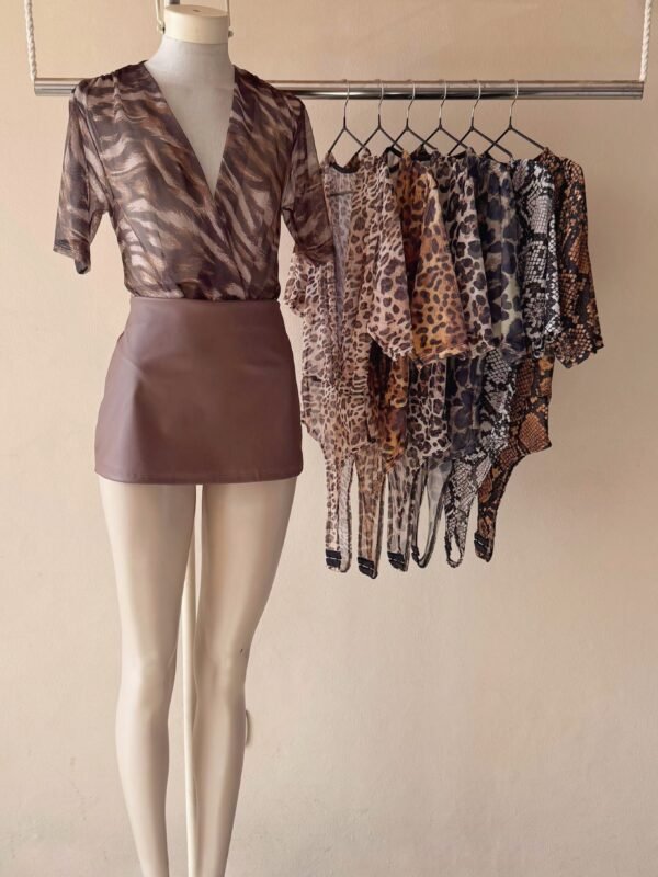 BODY MC CRUZADO TUL ESTAMPADO