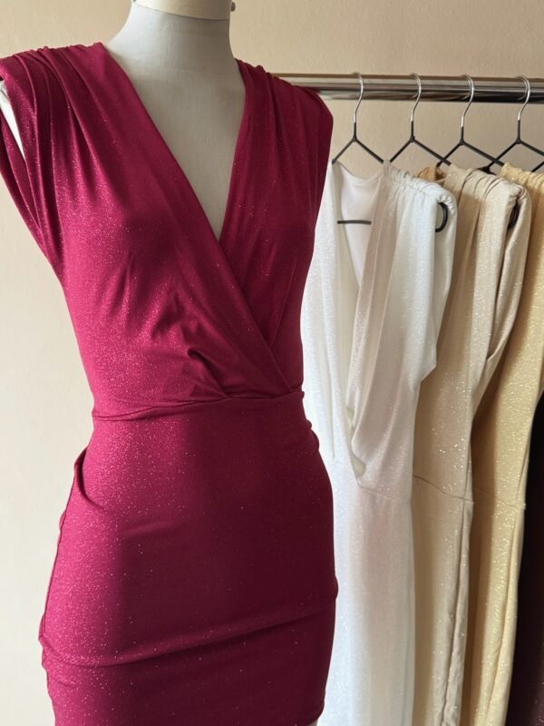 Alternative view of VESTIDO CRUZADO HOMBRERAS GLITTER