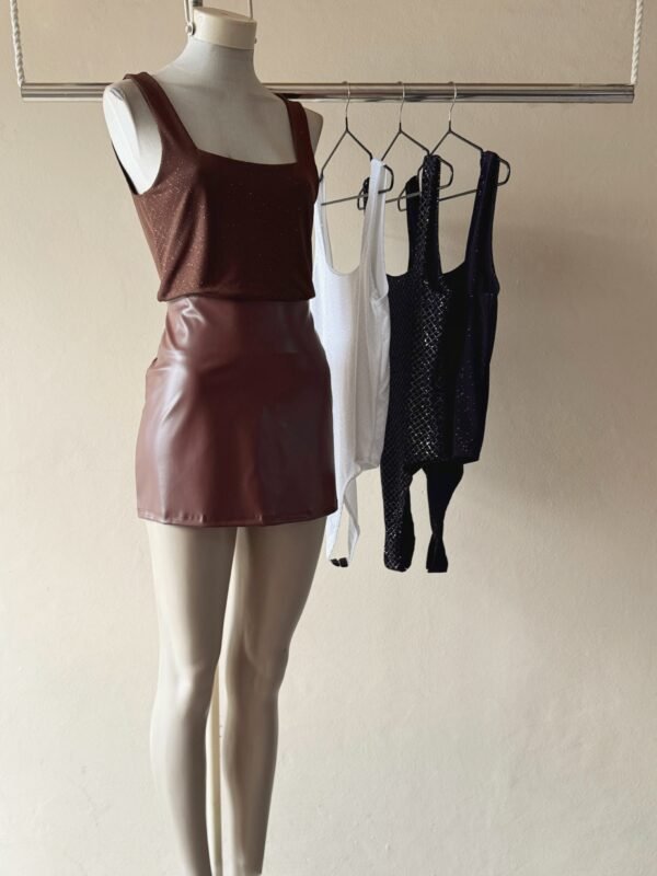 BODY CUELLO CUADRADO GLITTER ROMBO