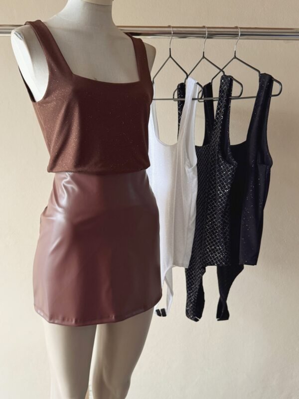 Alternative view of BODY CUELLO CUADRADO GLITTER ROMBO