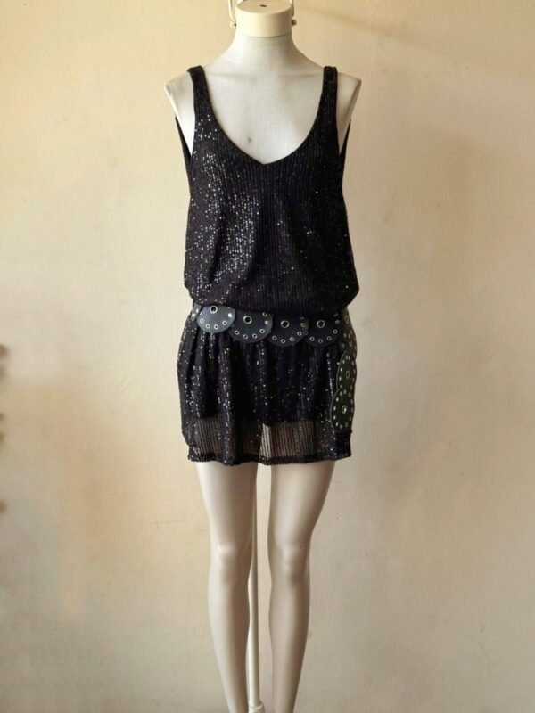 VESTIDO EVASE LENTEJUELAS