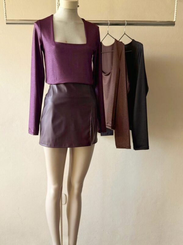 REM ML CUELLO CUADRADO MICROFIBRA FOIL