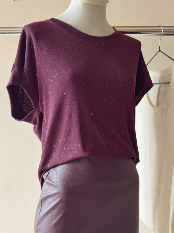 Alternative view of REM RECORTE EN MANGAS LANILLA BRILLOS