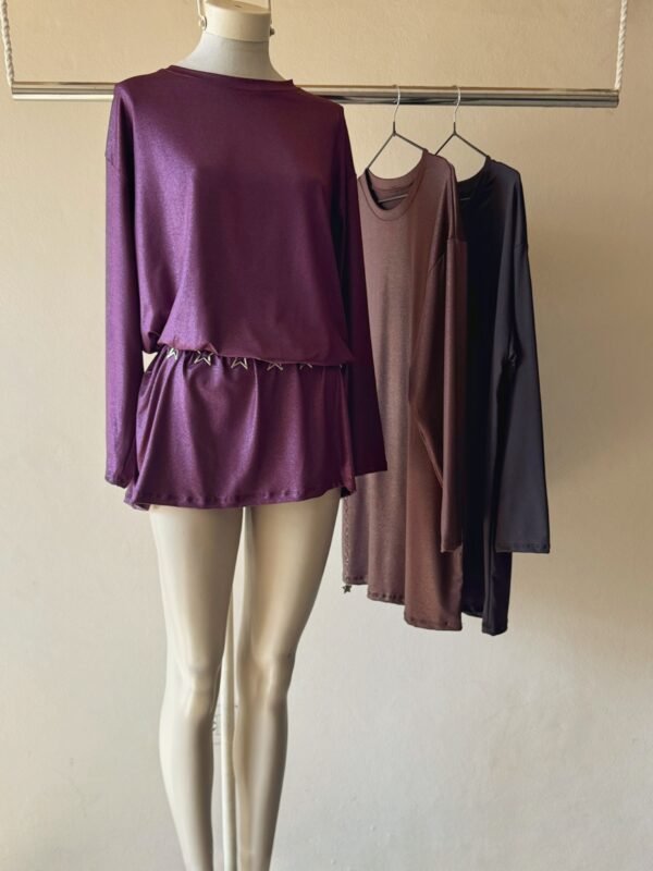 VESTIDO ML MICROFIBRA FOIL