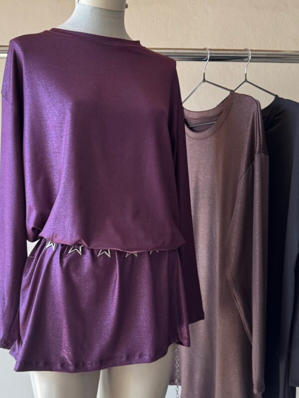 Alternative view of VESTIDO ML MICROFIBRA FOIL