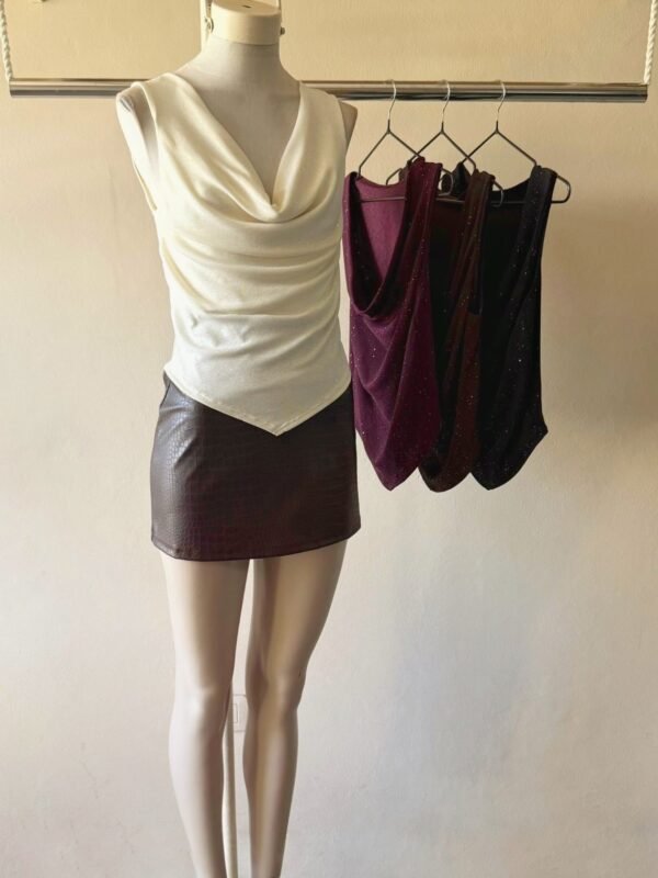 TOP BUCHE LANILLA BRILLOS