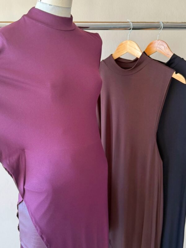 Alternative view of TOP LARGO PICO CREPE VISCOSA