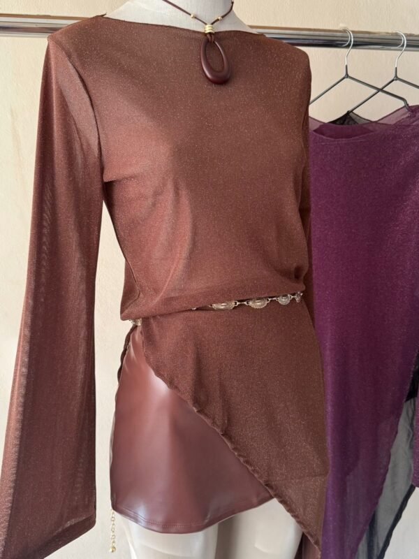 Alternative view of TOP ML ACAMPANADO PICO TUL LUREX