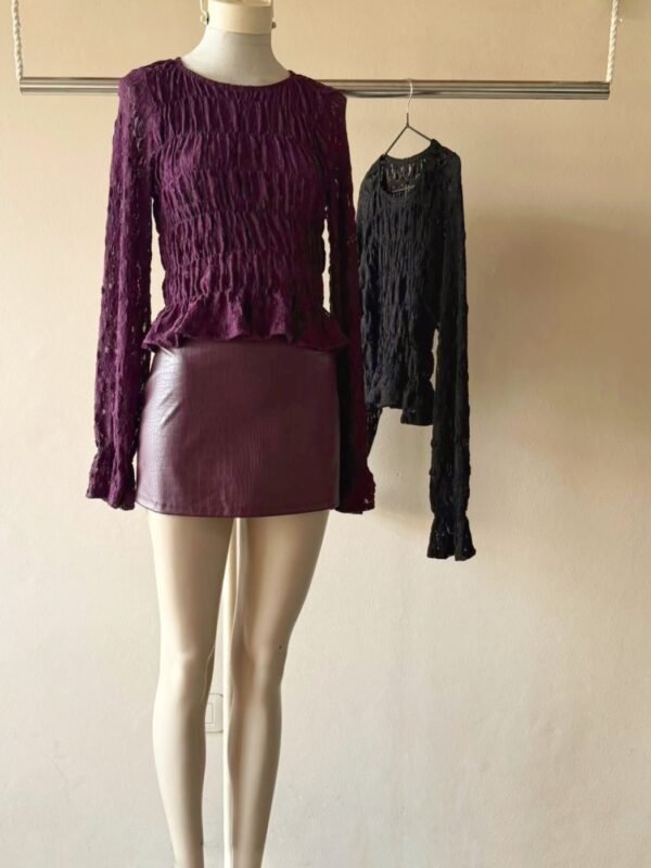 TOP ML ENCAJE NIDO DE ABEJA