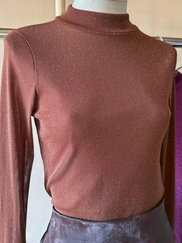 Alternative view of POLERA ML VOLADOS TUL LUREX