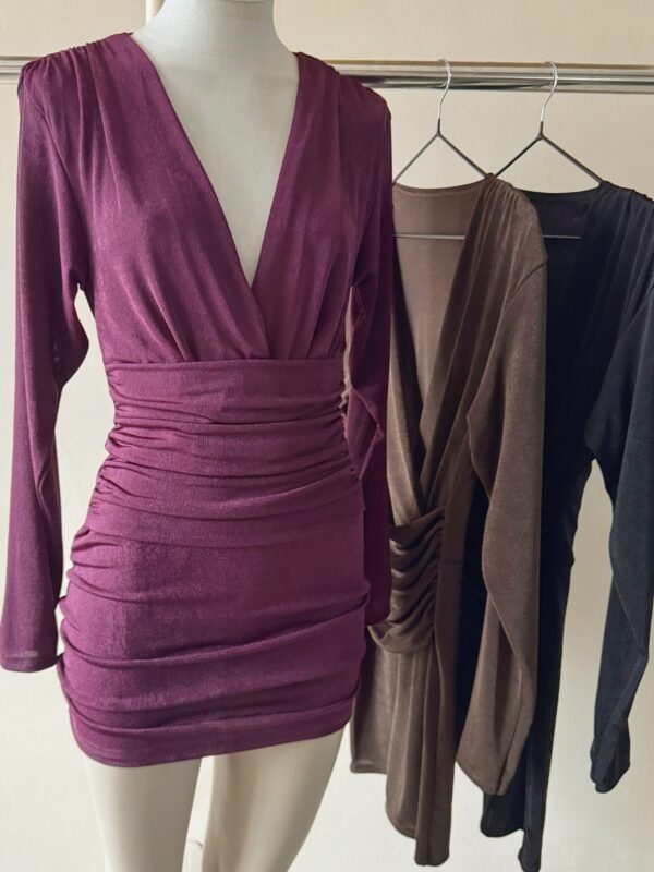 Alternative view of VESTIDO ML CRUZADO FAJA SLINKY