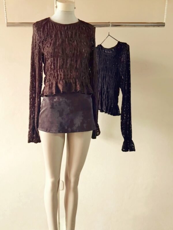 TOP ML ENCAJE NIDO DE ABEJA