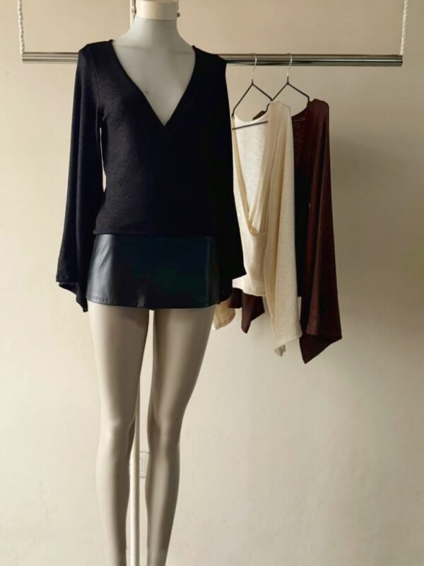 TOP CRUZADO ML ACAMPANADA LANILLA LUREX