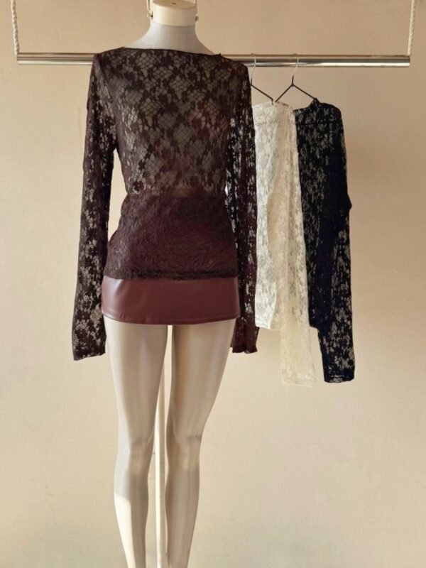 REM ML CUELLO BOTE ENCAJE GROIX