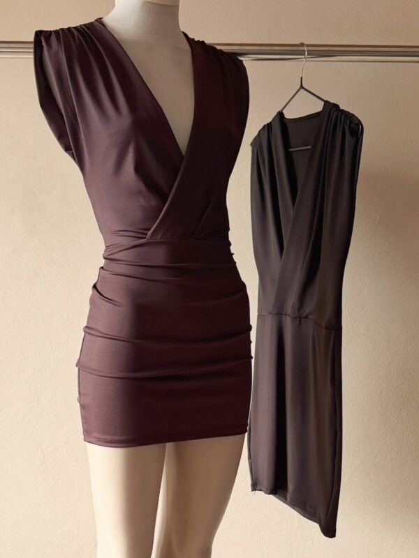 Alternative view of VESTIDO CRUZADO MICROFIBRA
